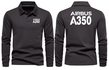 AIRBUS A350 LONG SLEEVE POLO